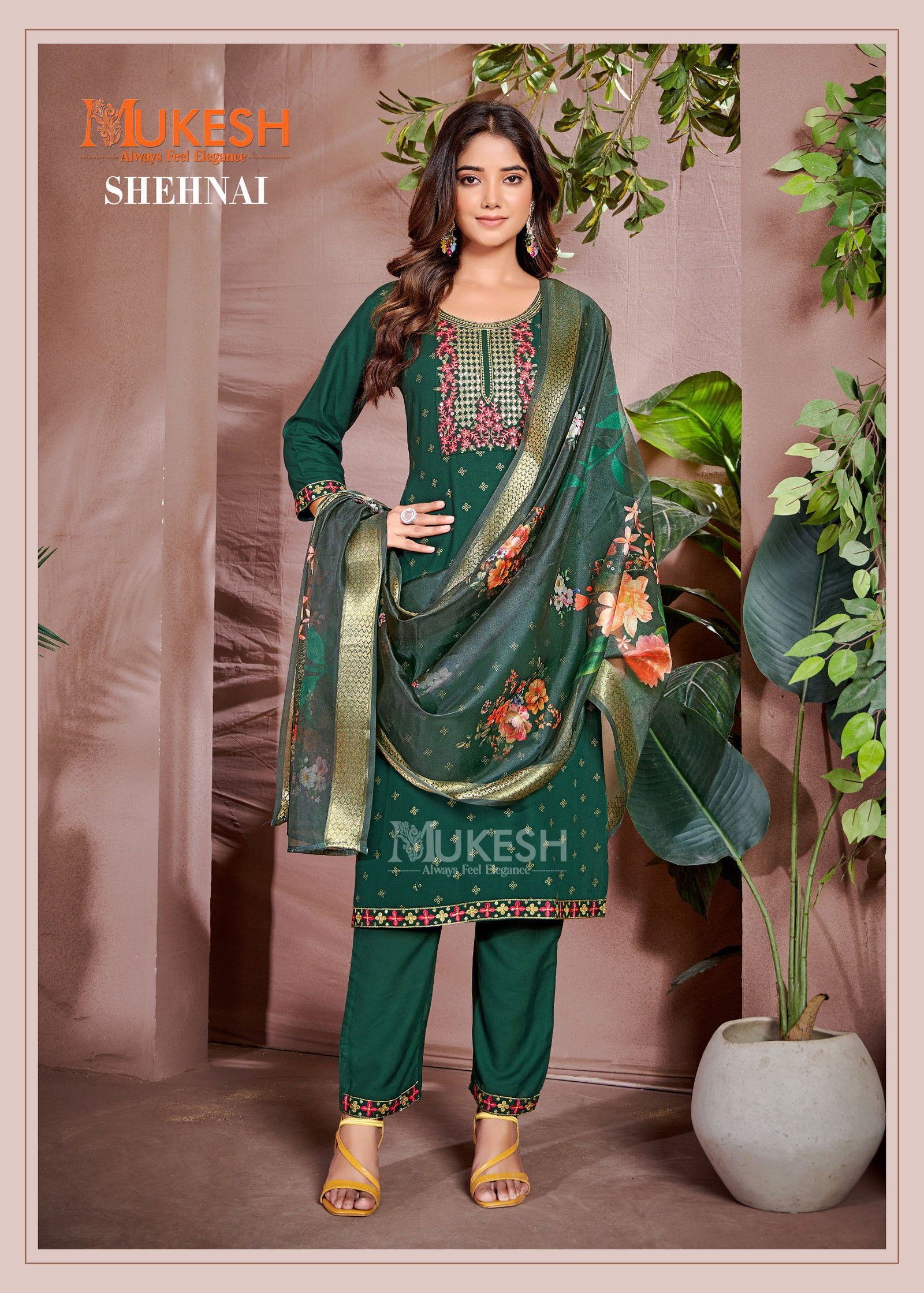  Shehnai Rayon by Mukesh  Top Bottom With Dupatta Collection